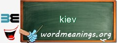 WordMeaning blackboard for kiev